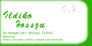 ildiko hosszu business card