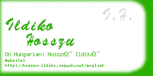 ildiko hosszu business card